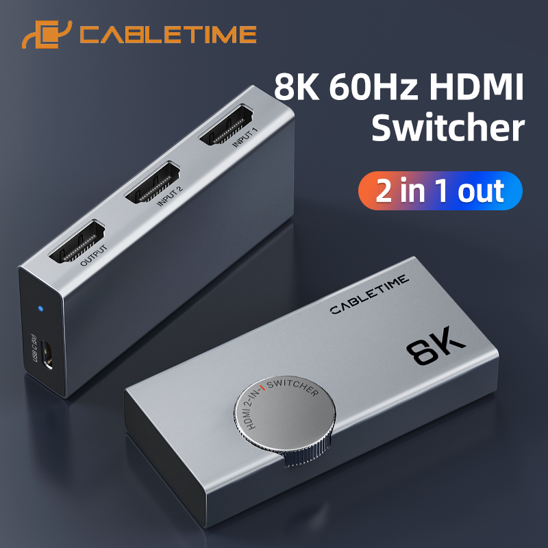 CABLETIME 2-in-1 HDMI 2.1 SWITCH