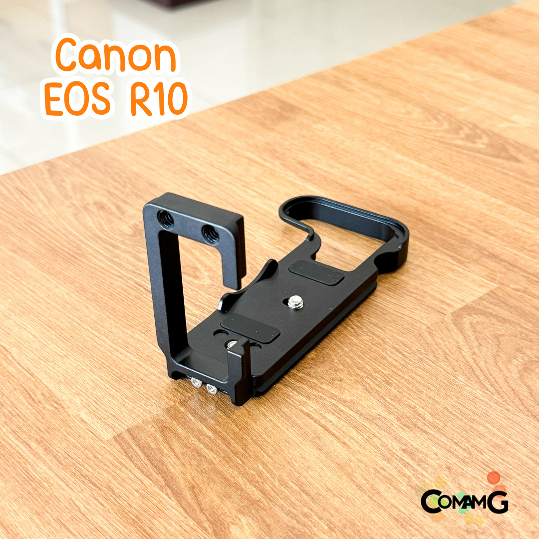 L Plate Canon EOS R10 Grip ด้านข้างสไลด์ออกได้ เพิ่มความกระชับในการจับถือ
