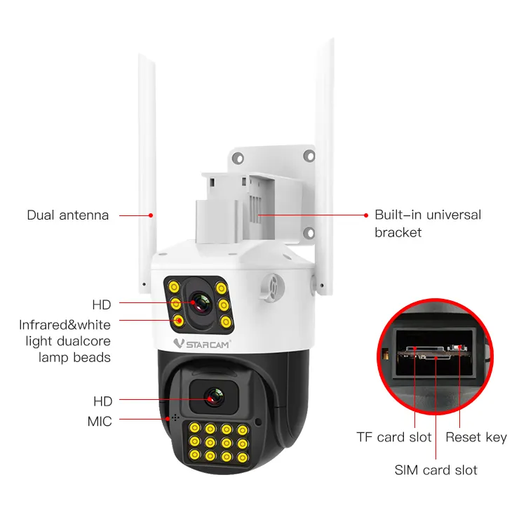 กล้องวงจรปิด VStarcam รุ่น CS663DR กันน้ำ (Outdoor) Dual-lens