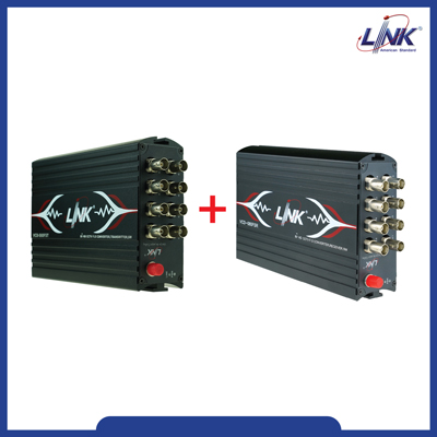 VCD-082SET 8 Chanel BNC to F.O. CONVERTER SET 20 km. (ประกอบด้วย VCD - 081FST + VCD - 081FSR)