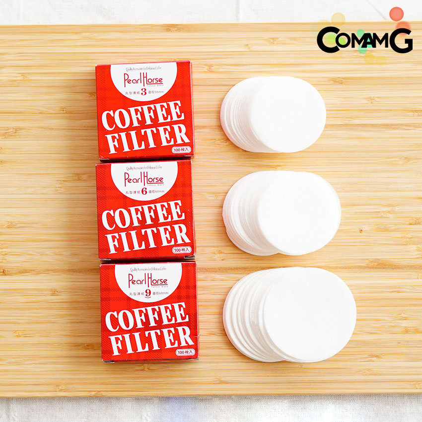 กระดาษกรองกาแฟ moka pot 3 / 6 / 9 cup แบบวงกลม สีขาว/สีน้ำตาล สำหรับMokaPot