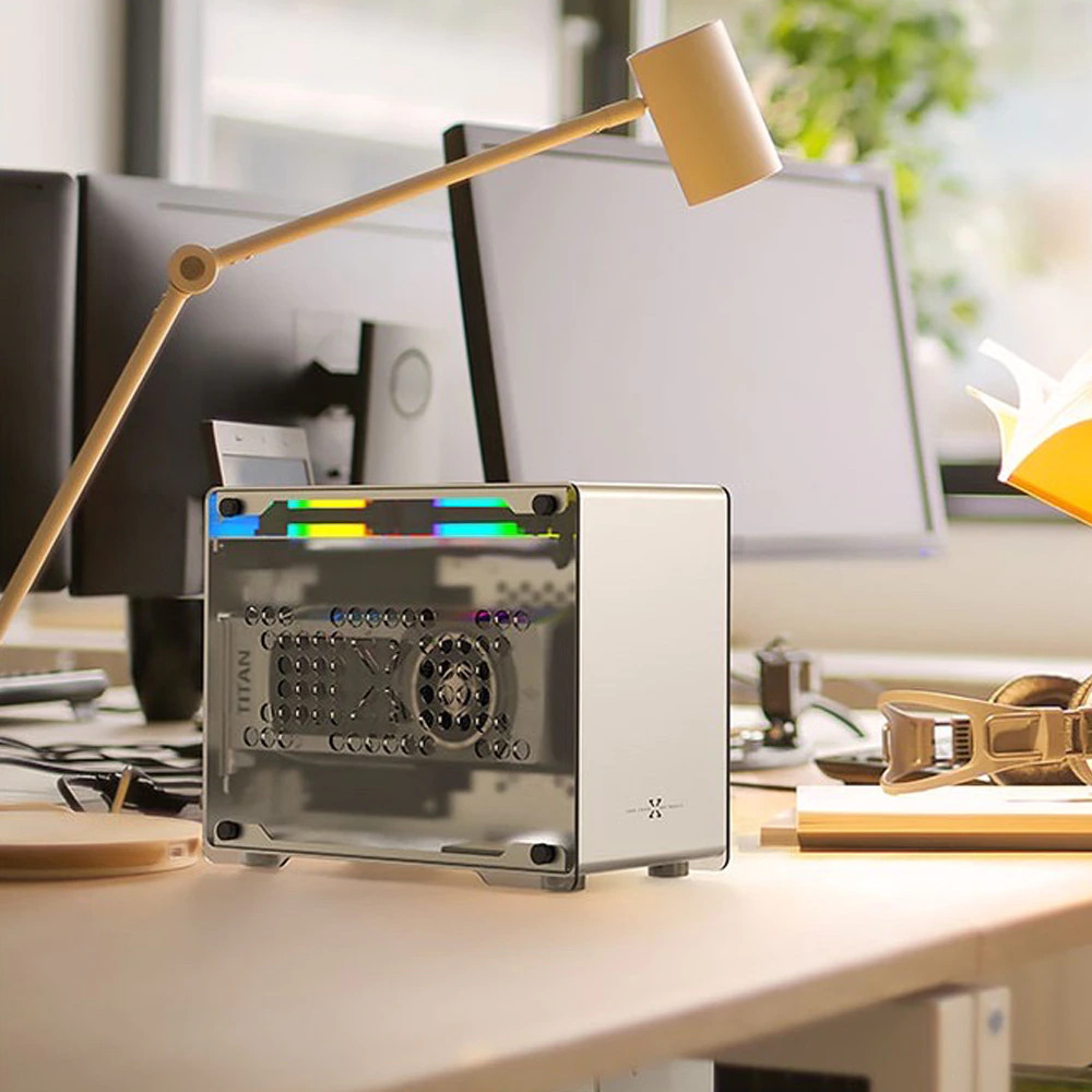 Mini ITX Case B1 เคสคอมพิวเตอร์ขนาดMini ITX เคสอลูมิเนียม ฝาอคริลิค พร้อมสายRiser v.3.0