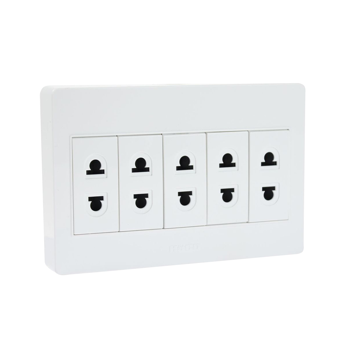 HACO เต้ารับ 2 ขา 5 ช่อง 16A 250V M4N-R50