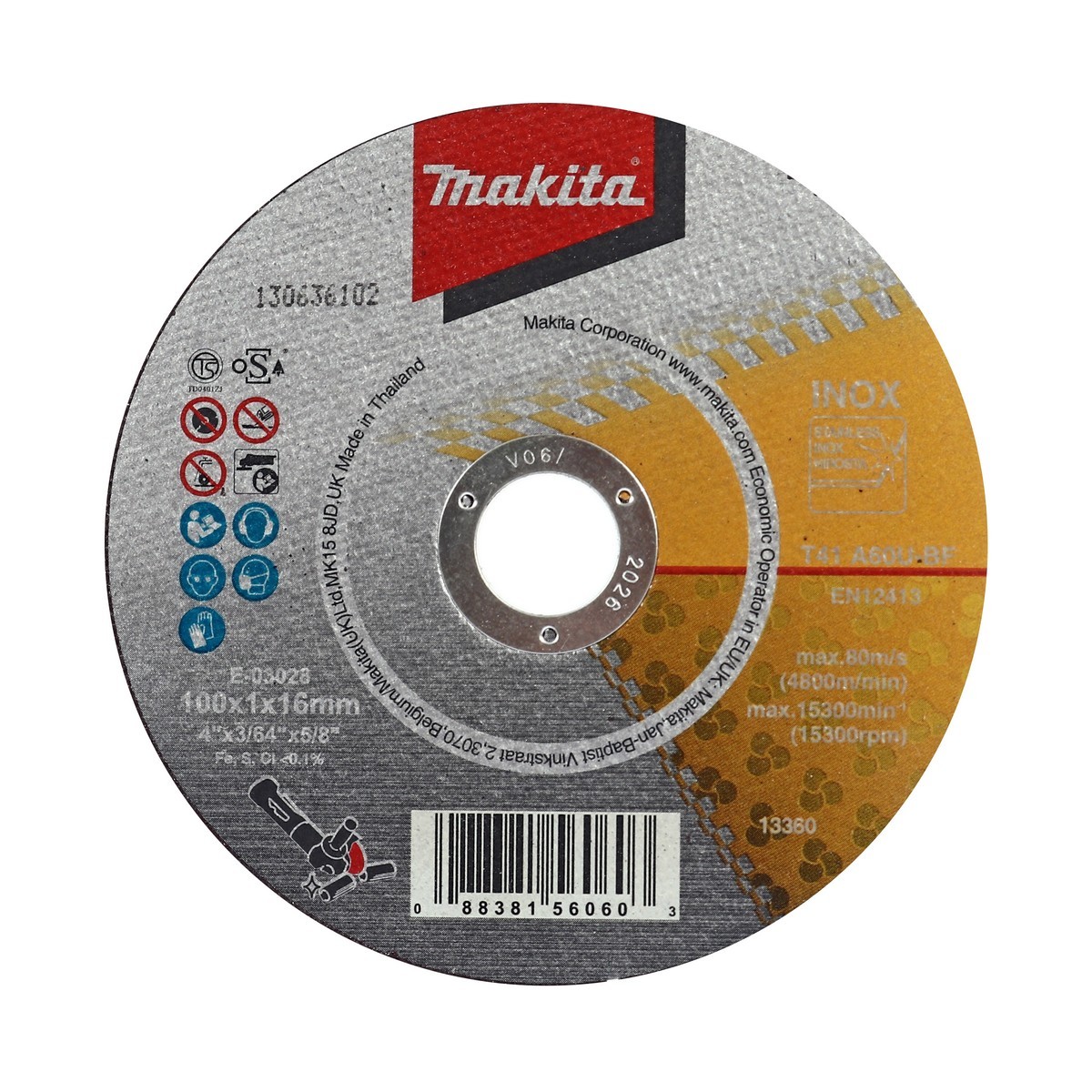 MAKITA แผ่นตัด 4"x1มิล (A60U) มี OSA [E-03028]