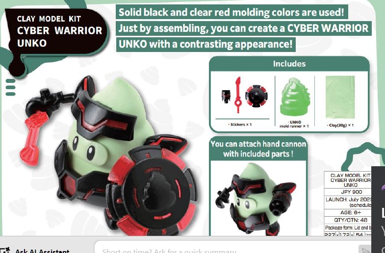 <Preorder ปิดรับวันที่ 28/2/2025 > 🔔เปิดรับPreorderไม่ต้องมัดจำครับ CLAY MODEL KIT CYBER WARRIOR UNKO