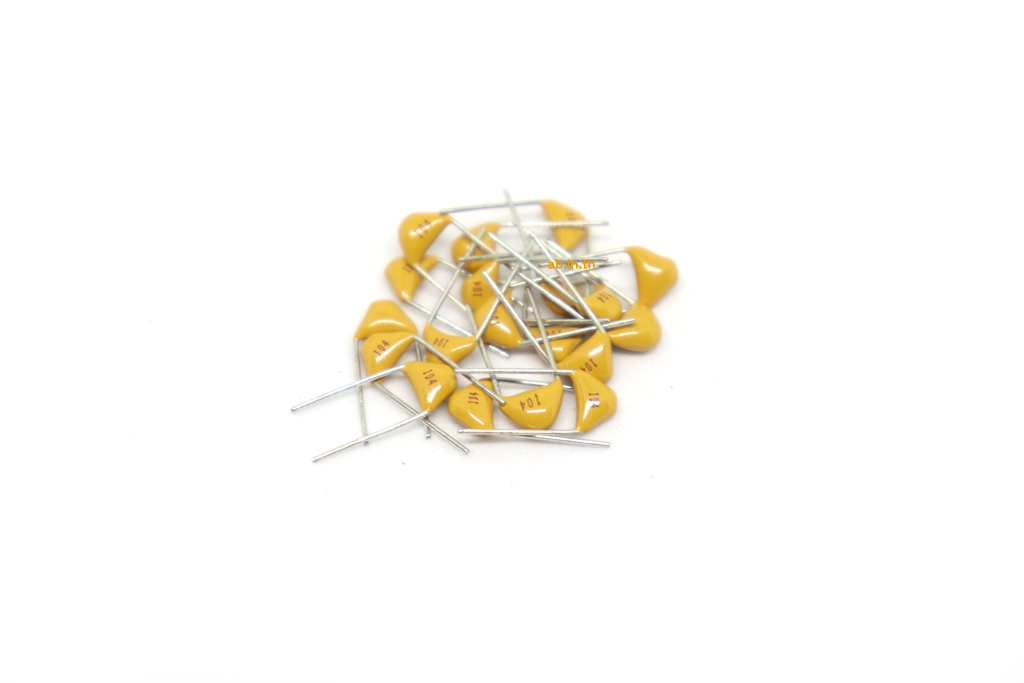 0.1 uF 50V (104) 100NF Ceramic Capacitor เซรามิคคาปาซิเตอร์ 5.08MM จำนวน 5 ตัว