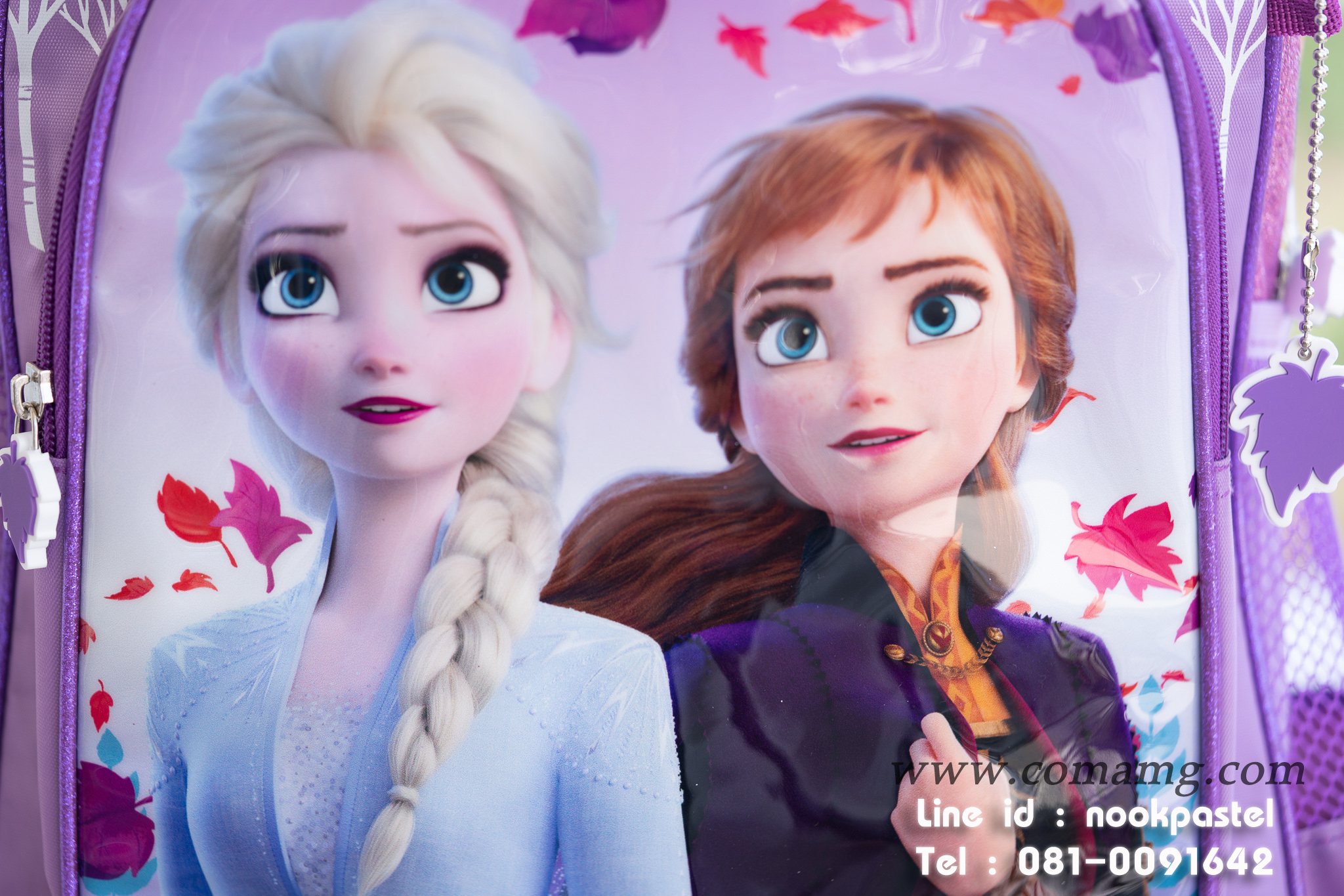 กระเป๋าเป้เอลซ่าอันนา (Frozen) สีม่วง ลิขสิทธิ์แท้ 12นิ้ว