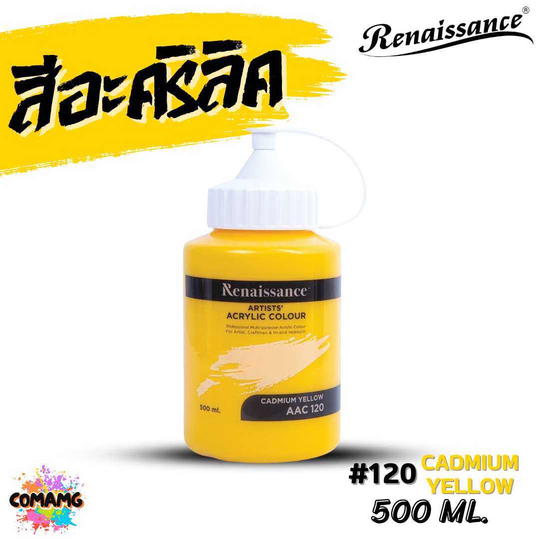 Renaissance สีอะคริลิค Artists acrylic color ขนาด 250-500 ml กันน้ำ สีเพ้นท์ พร้อมส่ง
