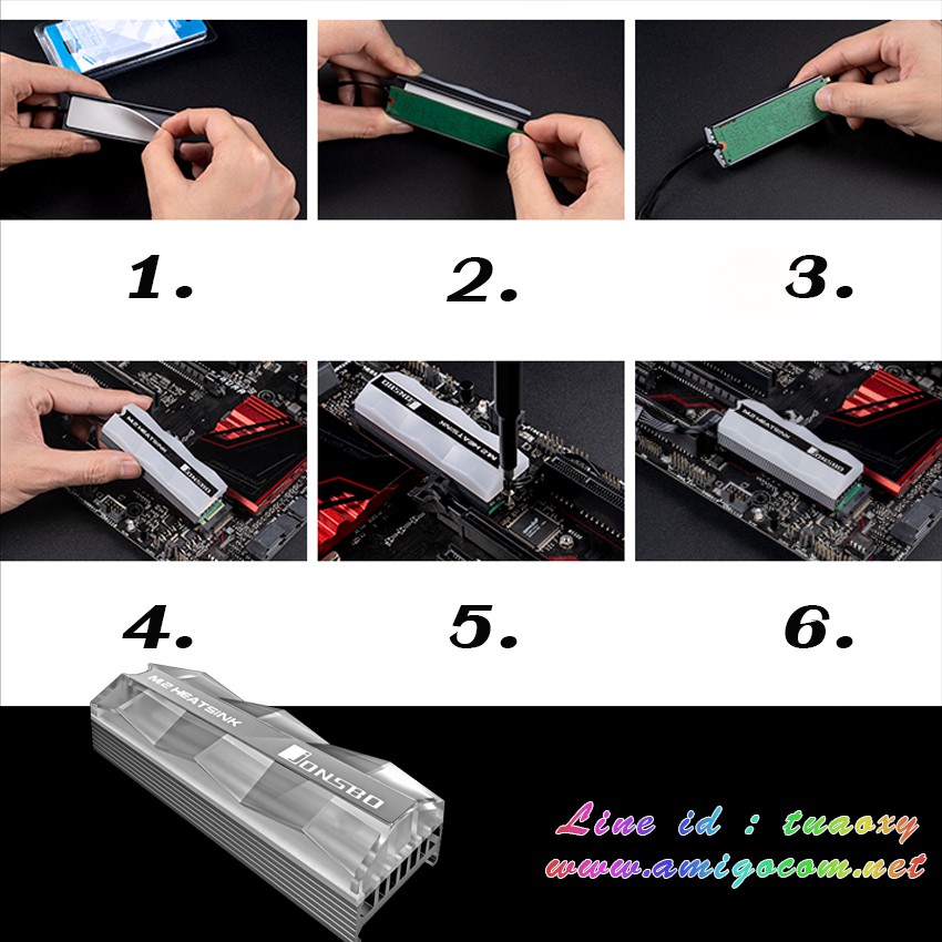 Jonsbo M.2 HeatSink ARGB แบบปรับไฟได้