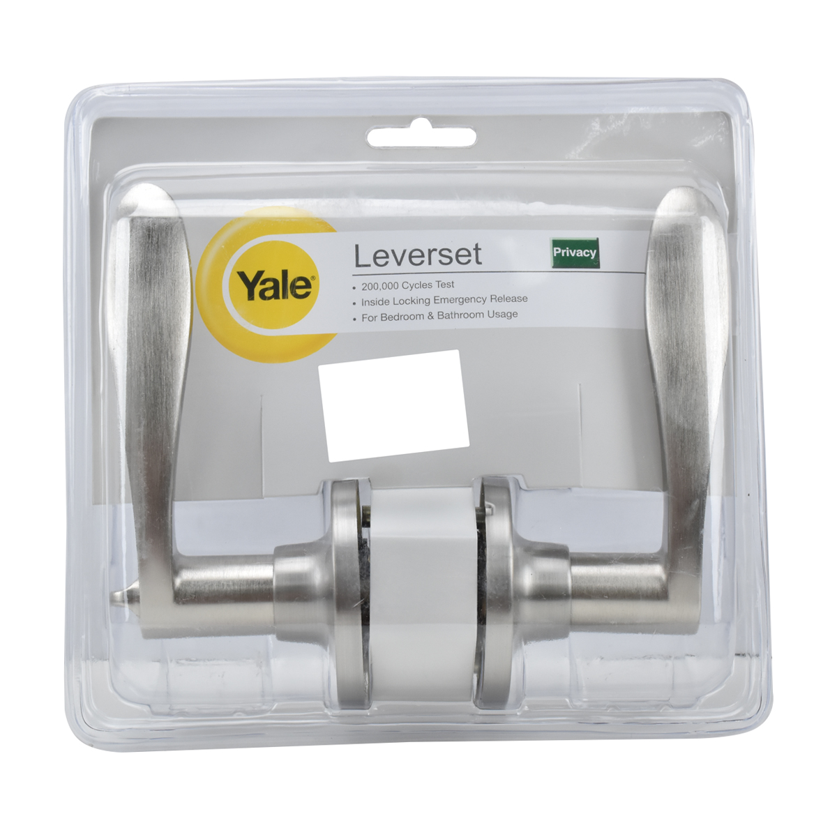 YALE กุญแจมือจับ(ก้านตรง) L5322 US15 ระบบห้องน้ำ นิกเกิลด้าน