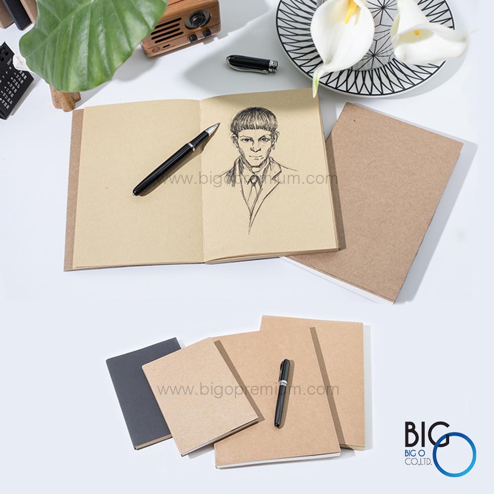 ไดอารี่ปกกระดาษคราฟ (Diary Kraft Paper office Sketch Book)