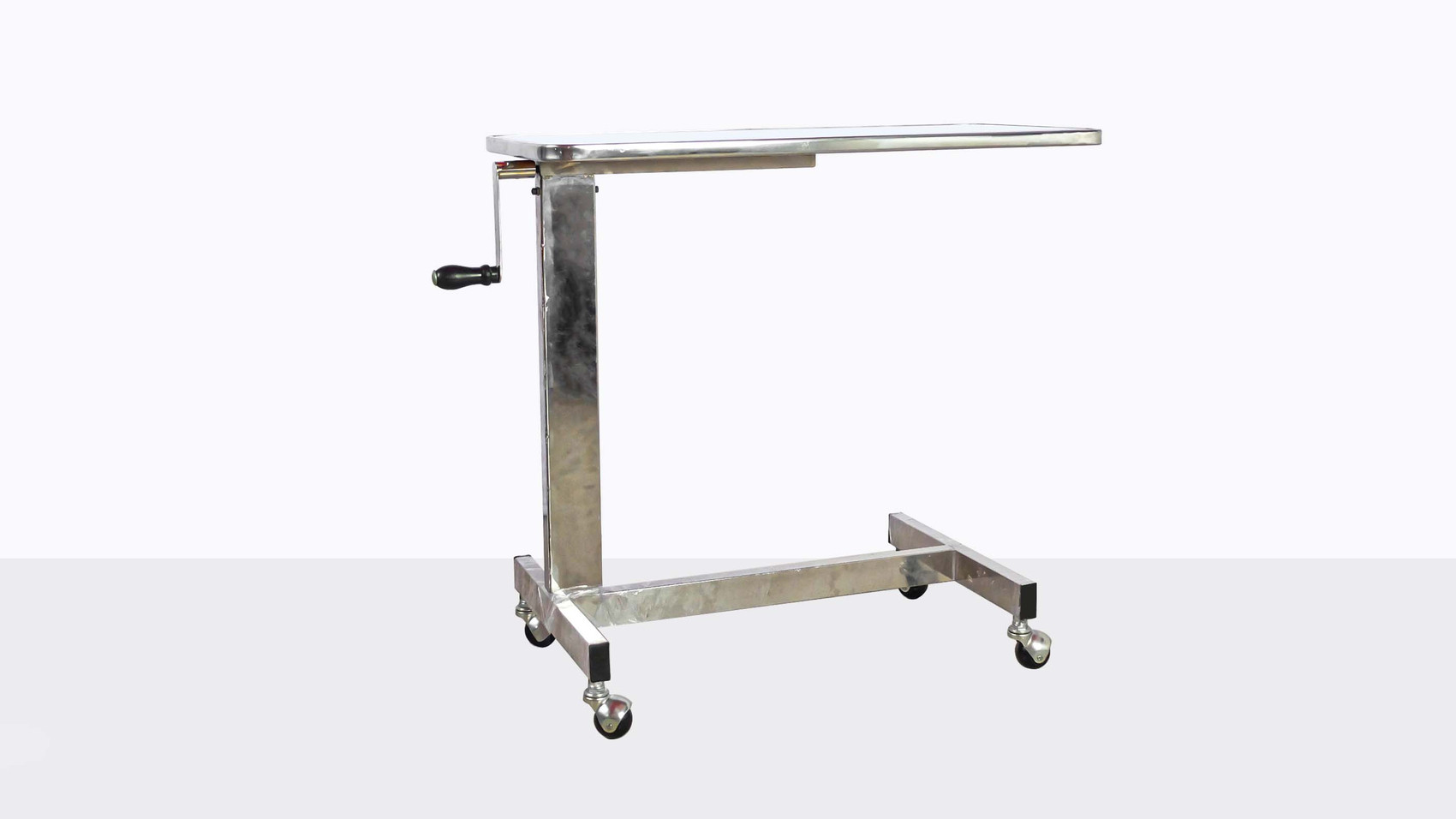 โต๊ะคร่อมเตียงสแตนเลส ขอบสแตนเลส PS38 (Best Seller)