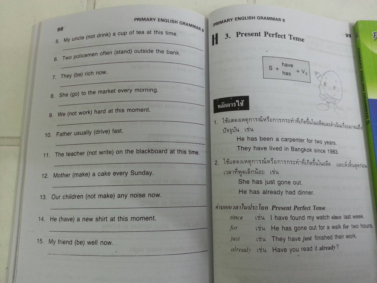 หนังสือ PRIMARY ENGLISH GRAMMAR Pratom 6 (ป.6) โดย วัจนา พิพัฒน์ทศพล และอมรรัตน์ แกมทอง สนพ.ศูนย์ส่งเสริมวิชาการ (ศสว)