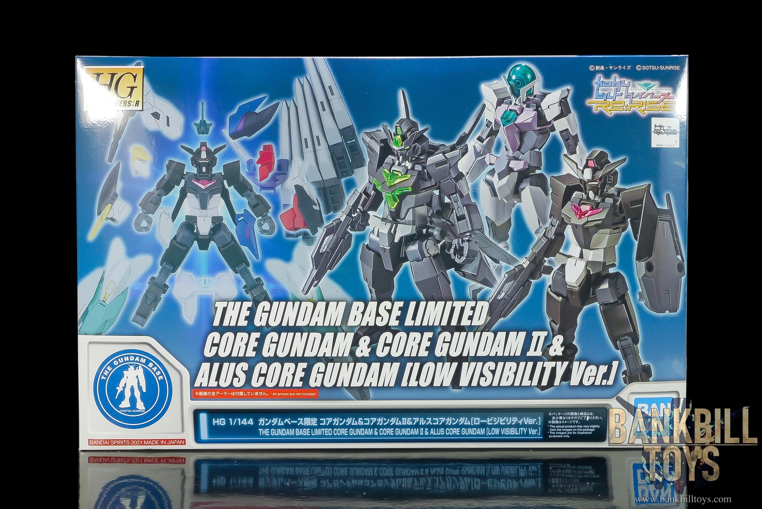 กันดั้ม Bandai Spirits Gunpla HGBD:R 1/144 The Gundam Base Limited PFF-X7 Core Gundam & PFF-X7II Core Gundam II & AGP-X1 Alus Core Gundam [Low Visibility Ver.]