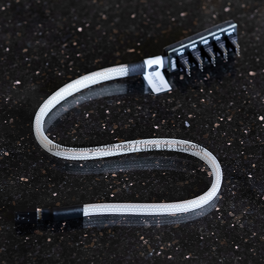 Fan Hub พัดลม 4pin fan - 5ช่อง แบบมีไฟcRGB