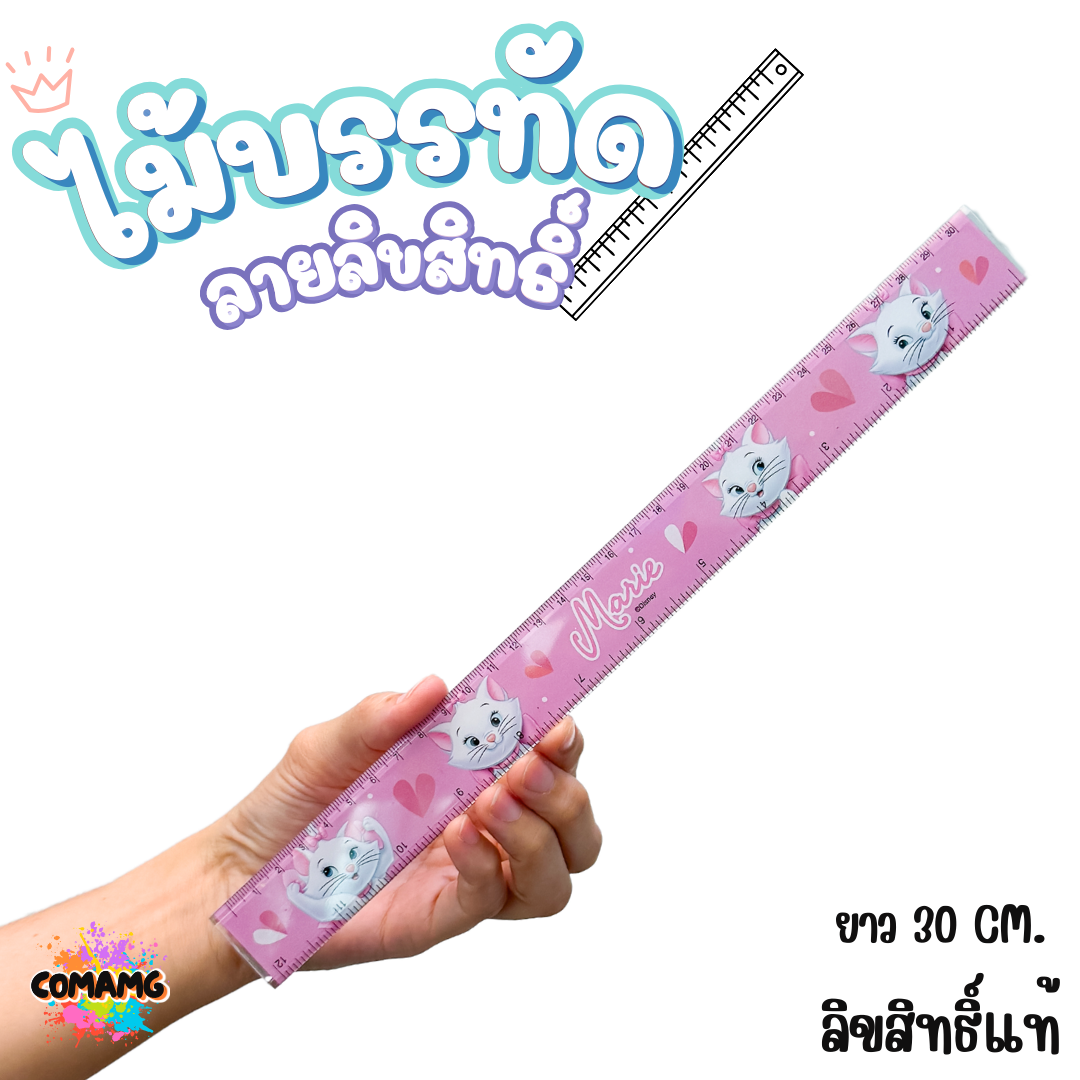 ไม้บรรทัดพลาสติก ไม้บรรทัดยาว แบบบาง แบบหนา ขนาด30ซม. ลายการ์ตูน ลิขสิทธิ์แท้100% พร้อมส่ง
