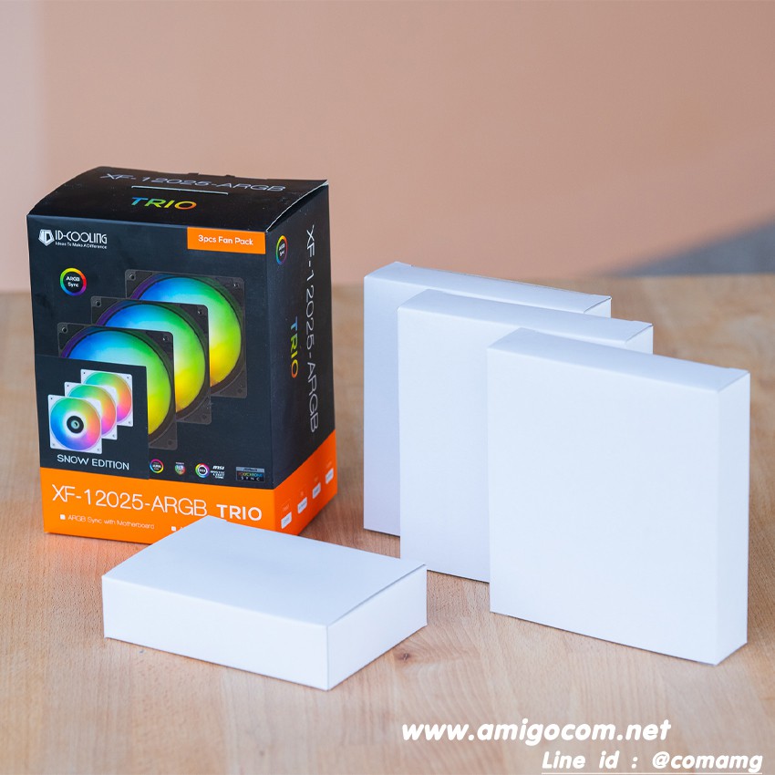 พัดลม ID-Cooling XF-12025 Snow 5V พัดลมสีขาว ไฟARGB