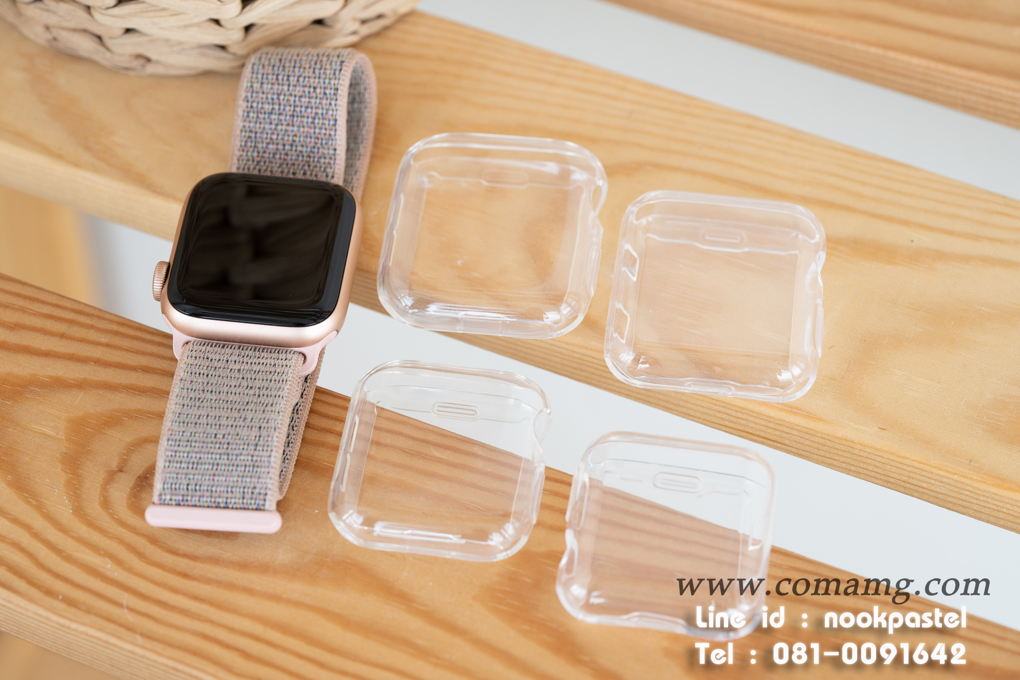 เคสซีลีโคนปิดหน้า Apple watch แบบซีลีโคนใสนิ่ม