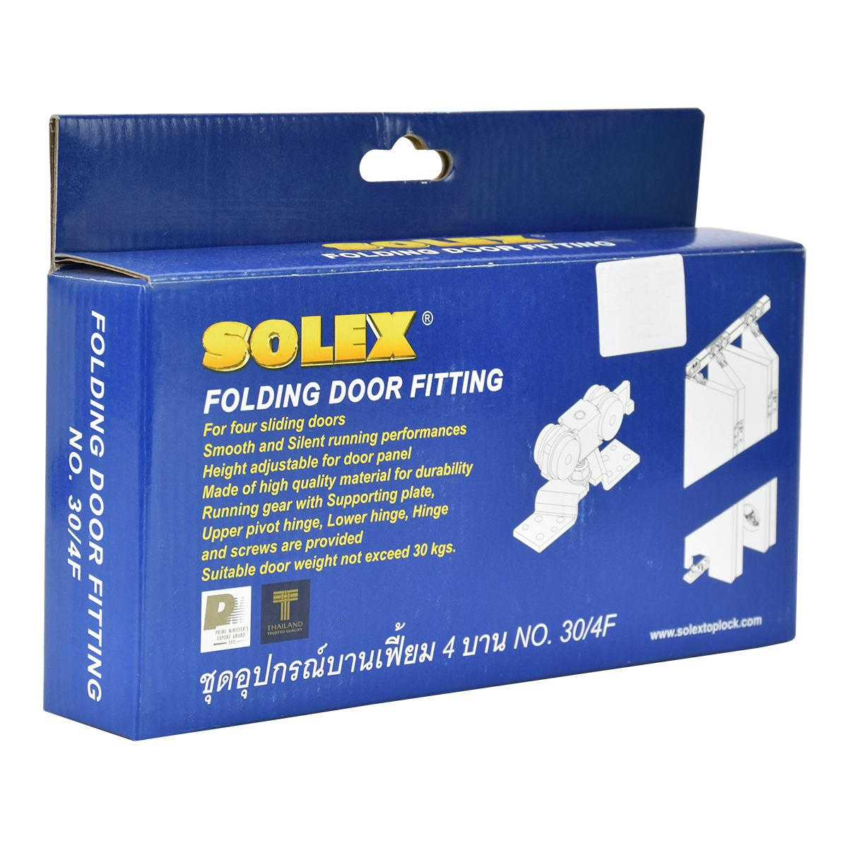 SOLEX ชุดอุปกรณ์บานเฟี้ยม 4 บาน รุ่น 30/4F