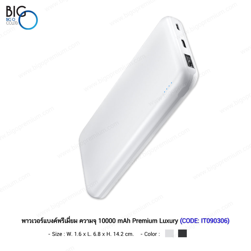 พาวเวอร์แบงค์พรีเมี่ยม ความจุ 10000 mAh Premium Luxury