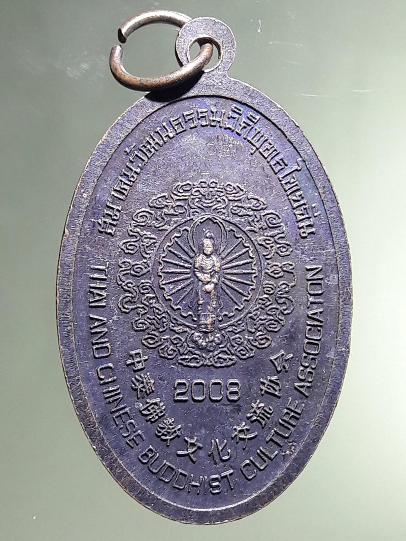 Antig FB 12939 เหรียญพระอวโลติเกศวร พระโพธิสัตว์กวนอิม สมาคมวัฒนธรรมวัดพุทธไทยจีน สร้างปีคริสตศักราช 2008