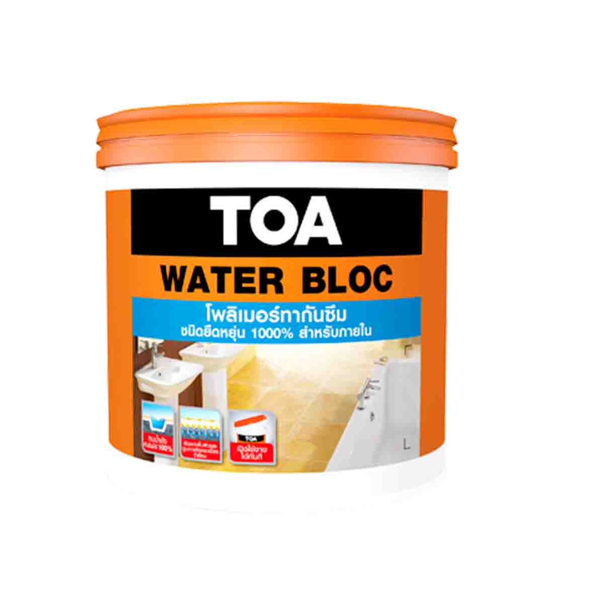 TOA วอเตอร์บล็อค โพลิเมอร์กันซึมชนิดยืดหยุ่น ขนาด 1 กล. [WBLOC]