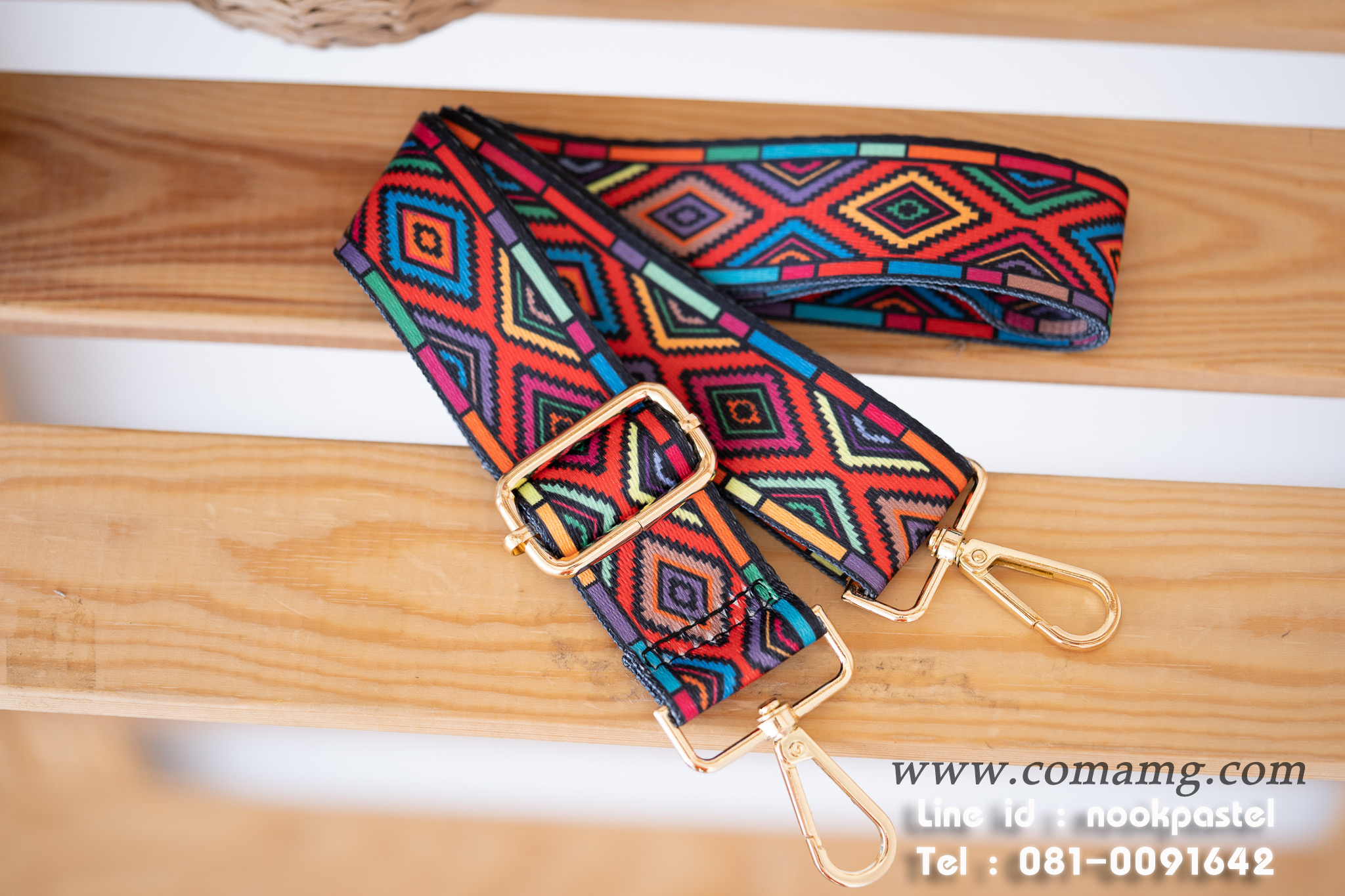 สายกระเป๋า สายผ้าลายแฟชั่น