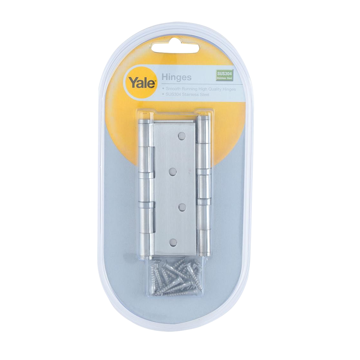 YALE บานพับประตู SL4320BB สแตนเลสแท้ (SUS304) 2 แหวนลูกปืน [HISL4320BB]