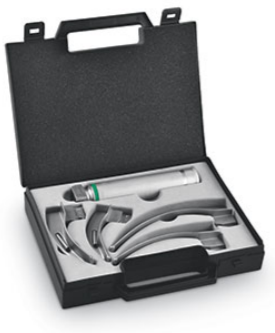 FIBER OPTIC LARYNGOSCOPE SET (หลอดไฟที่ Handle): MD** M810-801-02 โค้ง 2,3,4 XL 2.5V C Handle, Macintosh