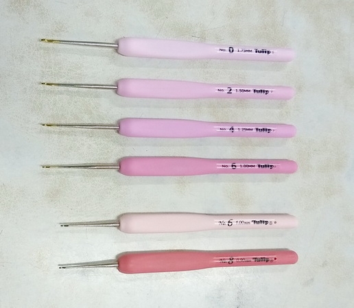 เข็มโครเชต์ด้ามนิ่มถักลูกปัดและไหมซัมเมอร์ Bead Soft Crochet