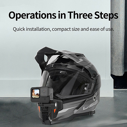 Telesin Motorcycle Helmet Chin Stand Mount Holder สายรัดคาง ที่ยึดติดหมวกกันน็อค สายรัดคางหมวกกันน็อค for GoPro / Phone