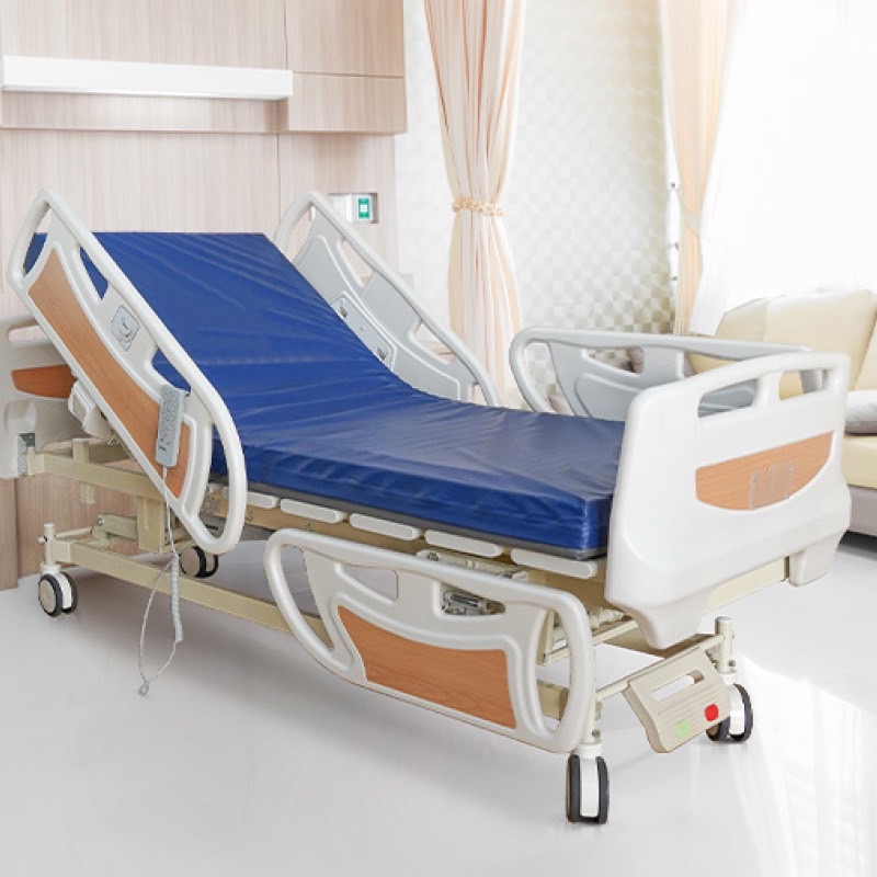 ชุดเตียงผู้ป่วยปรับไฟฟ้า KS-828b ราวปีกนก เต็มเตียง ถอดหัว-ท้ายเตียงได้ มีแบตเตอรี่สำรองไฟ + พร้อมที่นอนเพื่อสุขภาพ MEMORY FOAM + ชุดผ้าปูที่นอน + ผ้ายางกันเปื้อน