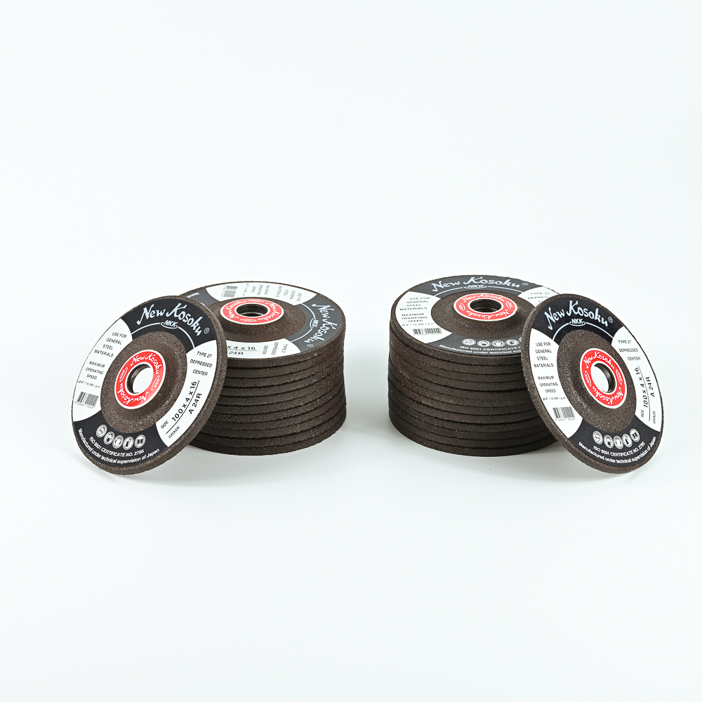 NKK แผ่นขัดเหล็ก (สีแดง) 4"x4x16x2F A24R