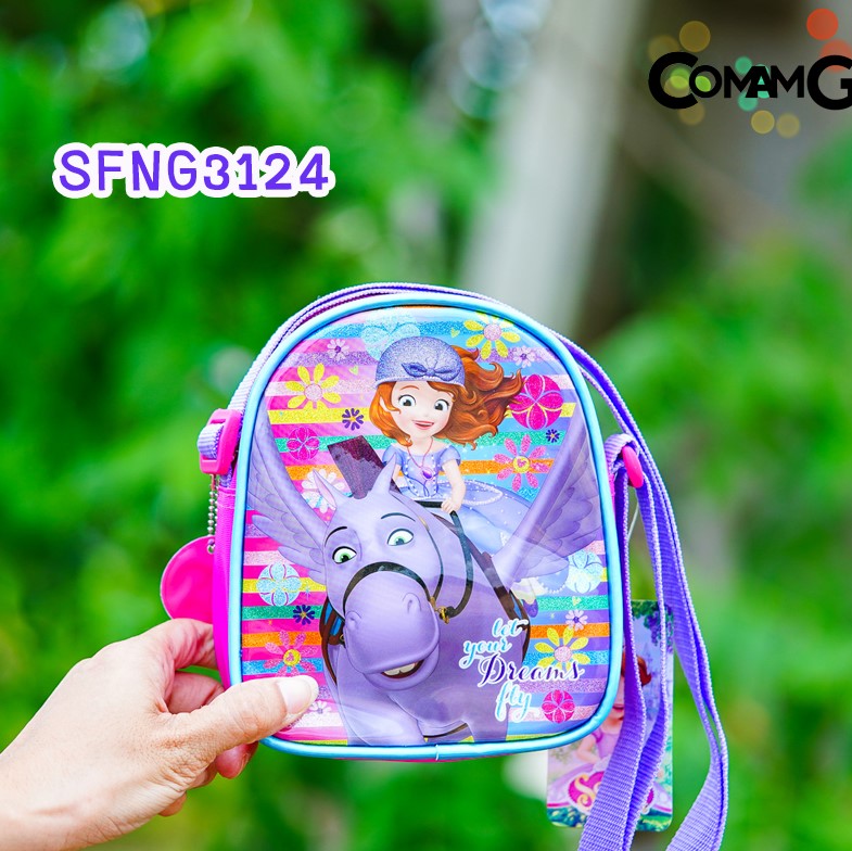 กระเป๋าสะพายข้างเจ้าหญิง กระเป๋าเด็กผู้หญิง ลายลิขสิทธิ์แท้