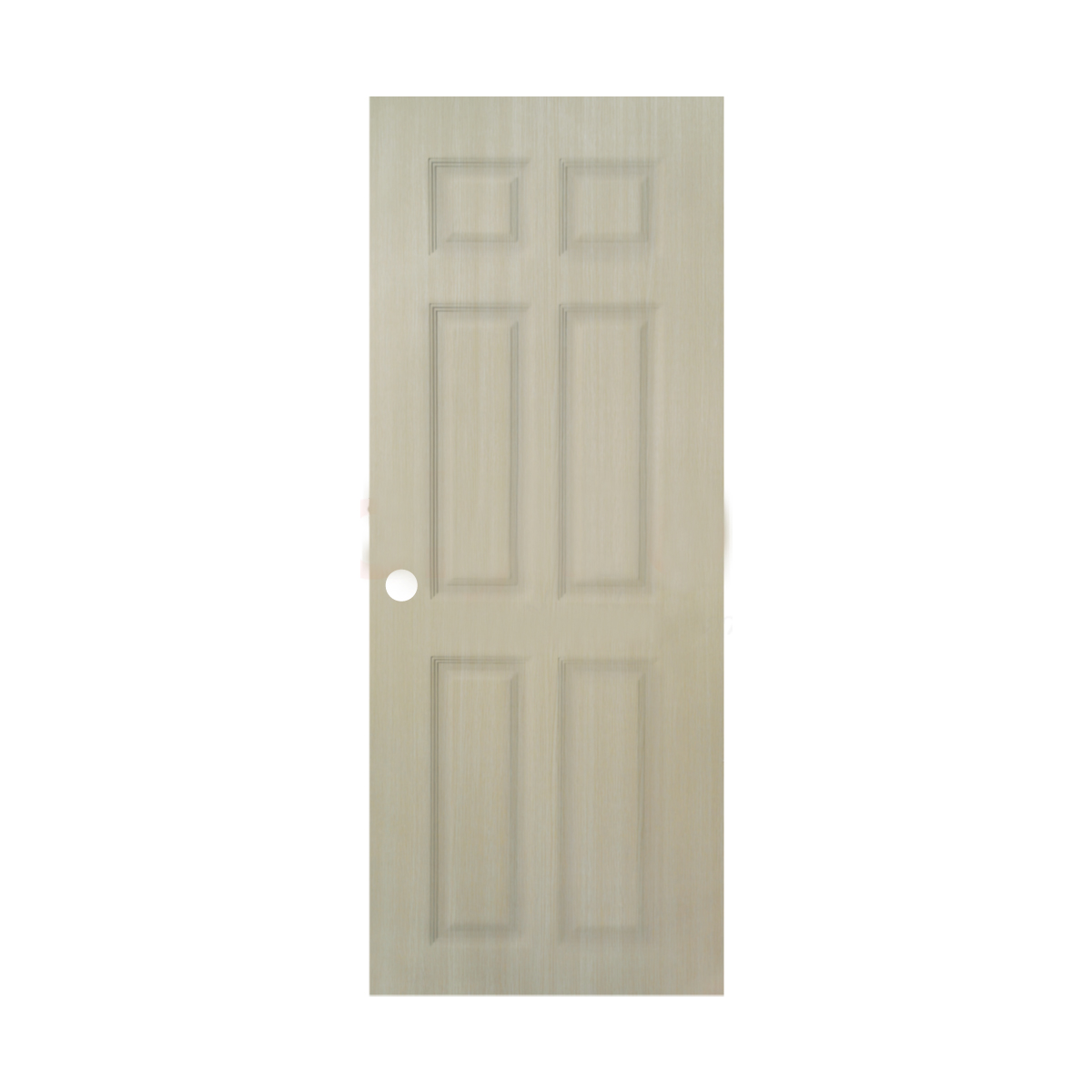 POLYWOOD ประตู UPVC รุ่น LPNR-003 ขนาด 80x200 ซม.สีแทนเมเปิ้ล เจาะ