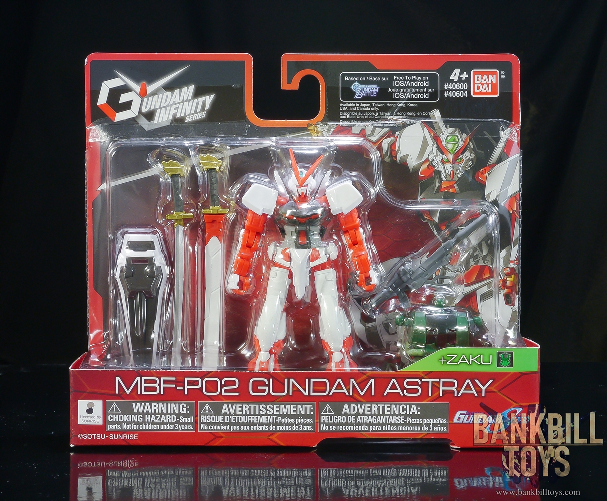 กันดั้ม Bandai America Gundam Infinity Series MBF-P02 Gundam Astray Red Frame