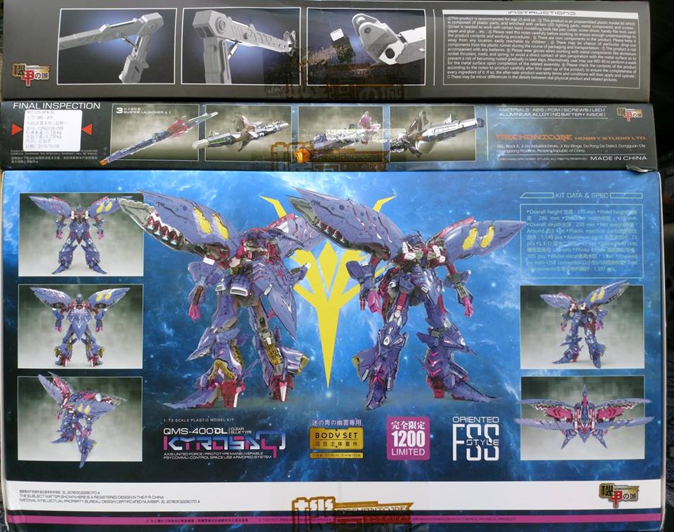 สินค้าฝากขาย [MECHANICORE] 1/72 QMS-400 BWS CLEAR BLUE KYROSA-Q Weapon Option Set