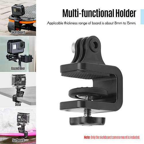 Telesin GoPro Surfskate Skateboard Stand Mount Holder Clip สำหรับ GoPro, Action Camera ล็อคแน่น ติดตั้งง่าย ได้มุมมองใหม