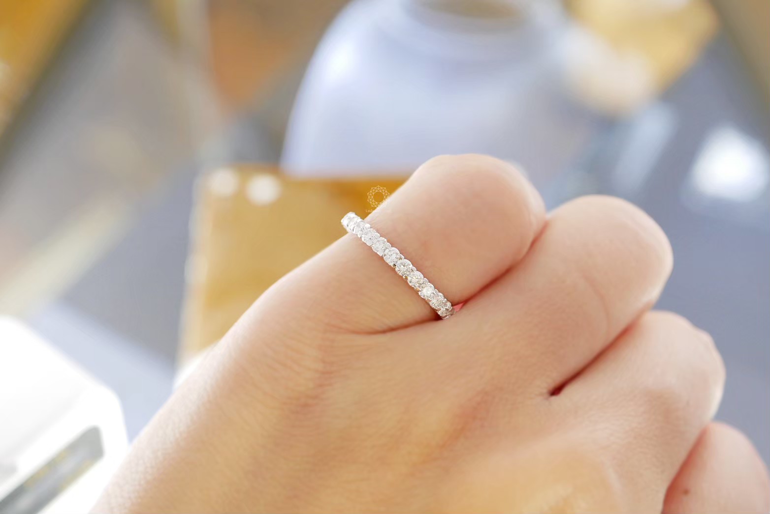 แหวนเพชรรอบนิ้ว ขนาด 0.02ct