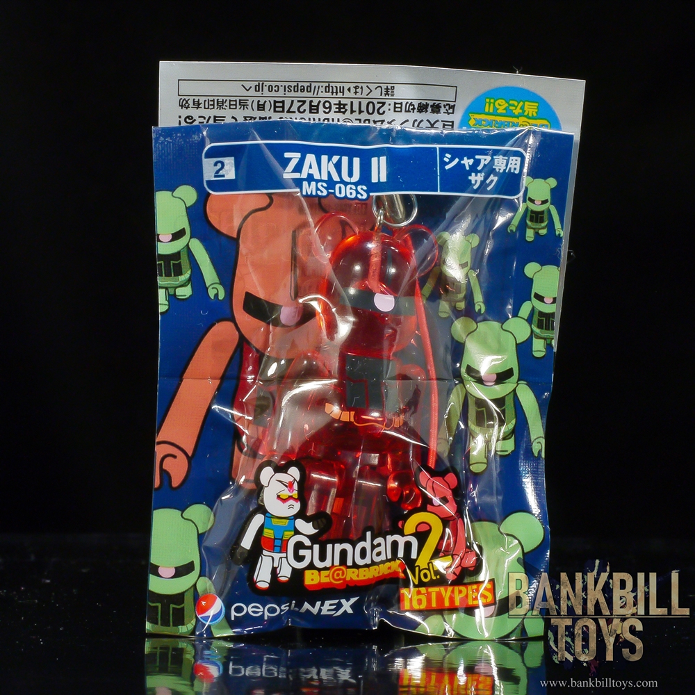 กันดั้ม Medicom Toy Pepsi NEX Mobile Suit Gundam BE@RBRICK Vol.2 70% No.2 MS-06S Zaku II [Char Aznable's Custom]