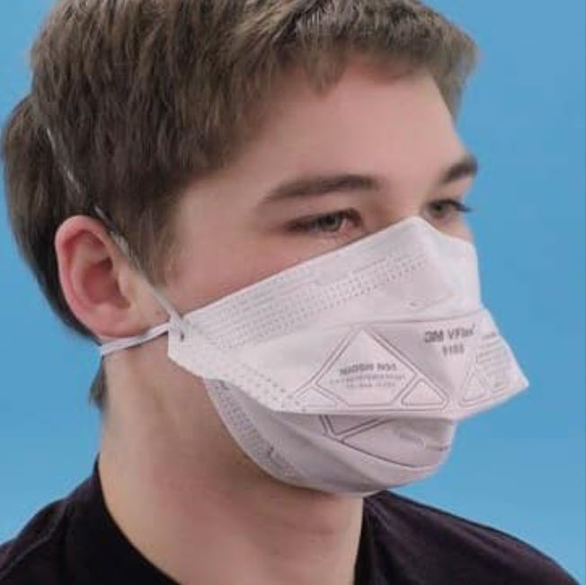 3M หน้ากากป้องกันแบบพับ VFLEX N95 9105 3M (50ชิ้น/กล่อง)