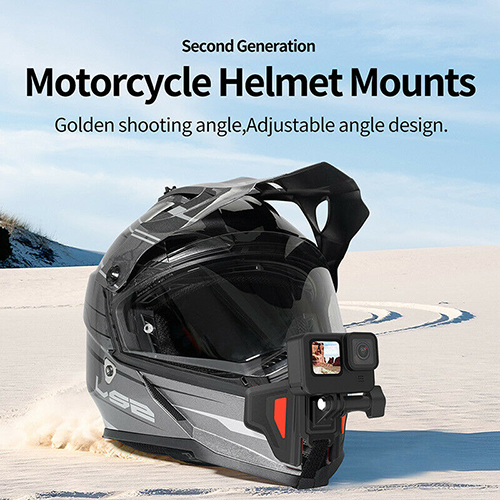 Telesin Motorcycle Helmet Chin Stand Mount Holder สายรัดคาง ที่ยึดติดหมวกกันน็อค สายรัดคางหมวกกันน็อค for GoPro / Phone