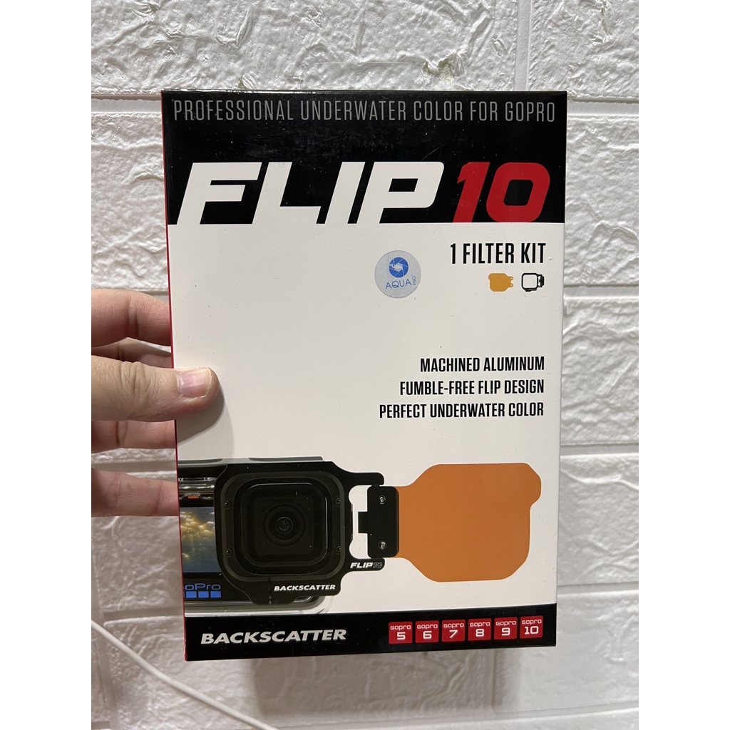 GoPro 11 / 10 / 9 Protective Housing + Backscatter Flip10 Dive Filter (25-80 feet)(8-24 M) + Floating Hand Grip
