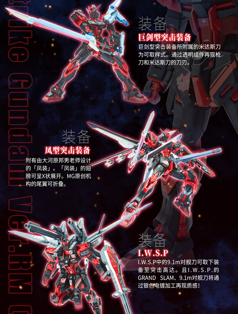 เปิดรับPreorder มัดจำ 2000บาท Limited Item mg 1/100 Lightning Strike Gundam Ver.RM ( China Red Ver ) + all Packโมเดลประกอบ