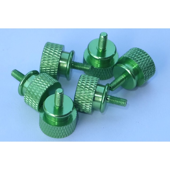 น๊อตปิดฝาเคสอลูมิเนียม มือหมุน เกลียวหยาบ[M3.5]