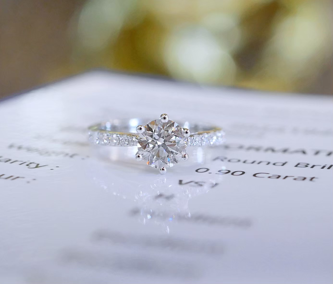 0.90ct h vs1 engagement ring