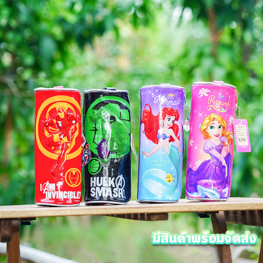 กระเป๋าดินสอ ทรงกระบอก PVC ลายการ์ตูน อเวนเจอร์ส เจ้าหญิง เบนเทน Frozen ลิขสิทธิ์แท้ พร้อมส่ง