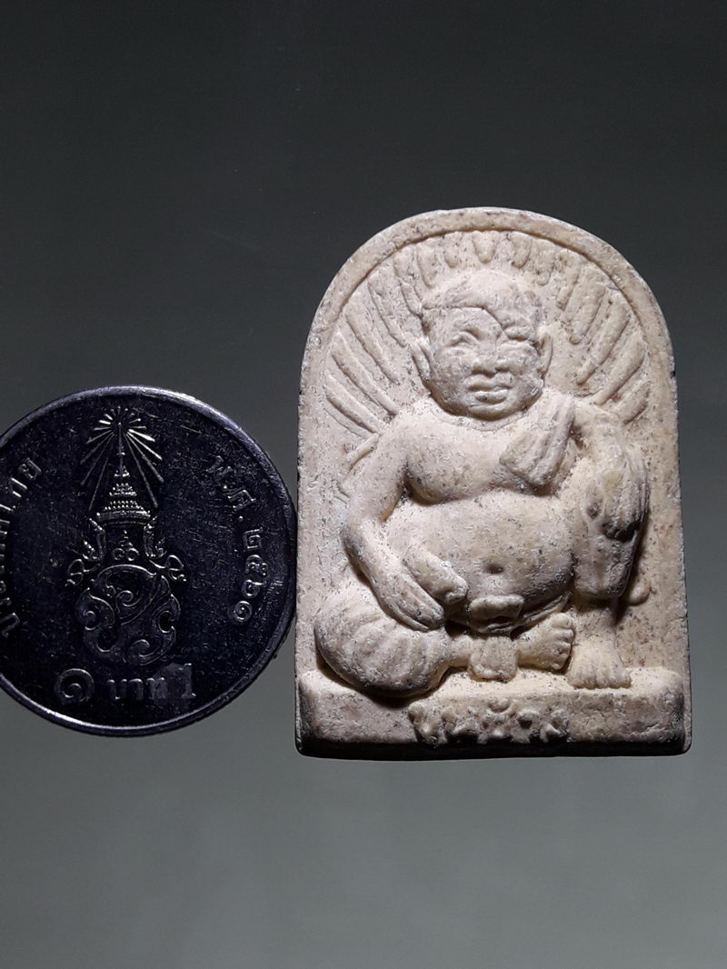รหัสสินค้า พระเนื้อดิน ผง ว่าน 10396 ขุนช้างเนื้อผง รุ่นเศรษฐีใหม่ พระครูนิทานธรรมวิจิตร จัดสร้าง