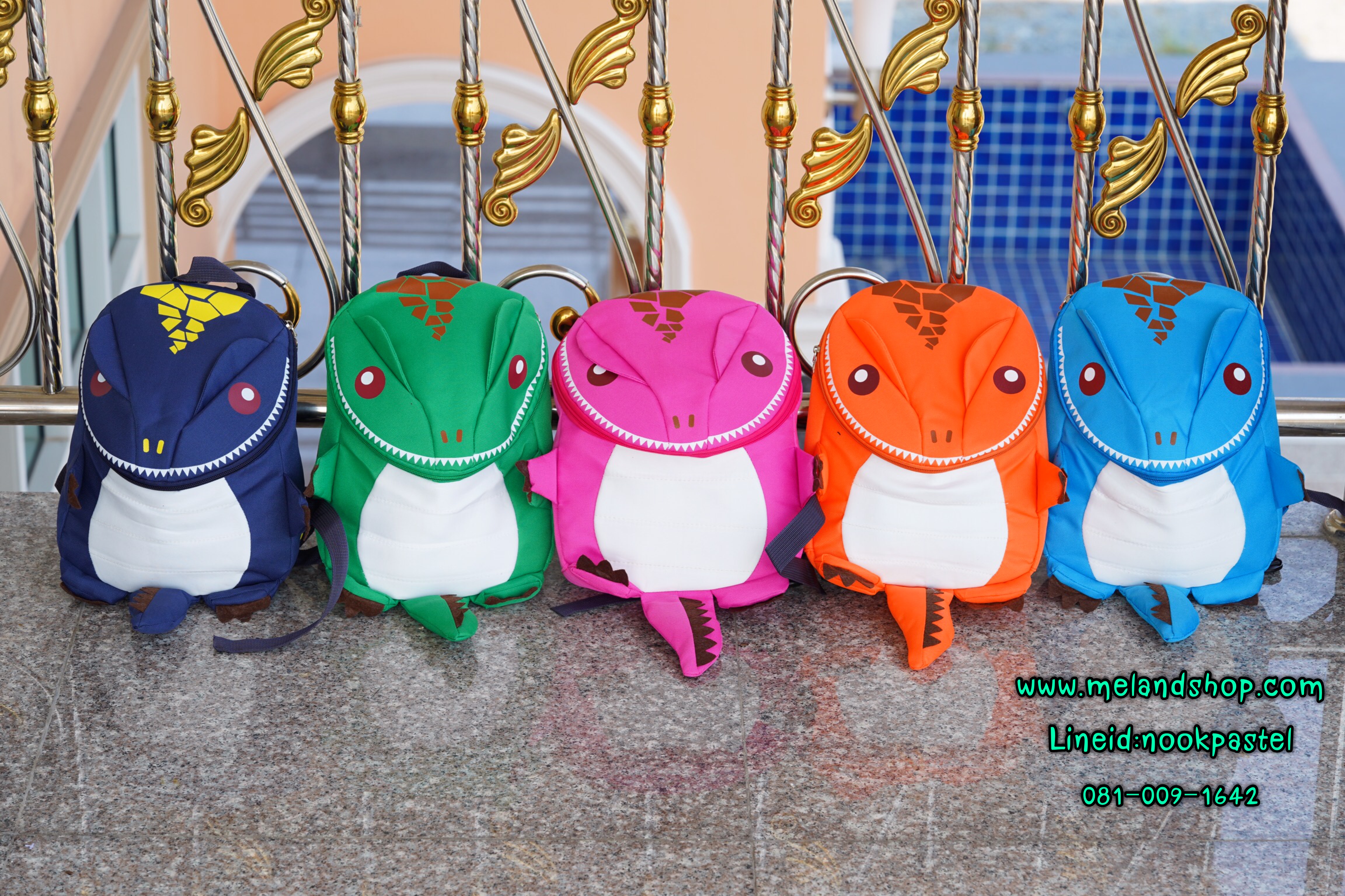 กระเป๋าไดโนเสาร์ กระเป๋าเป้สะพายหลังลายการ์ตูนไดโนเสาร์