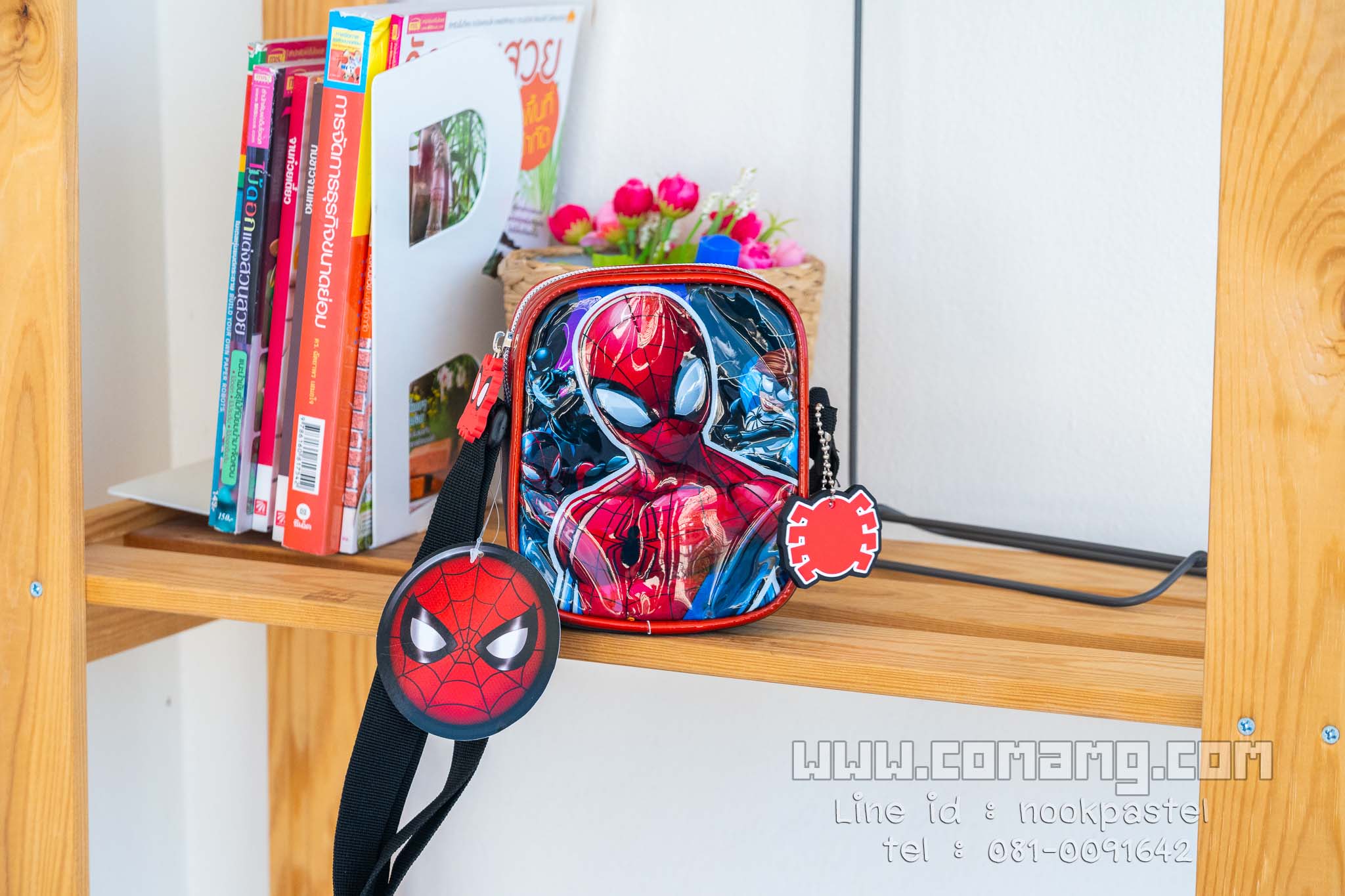 กระเป๋าสะพายสไปรเดอร์แมน ทรงสี่เหลี่ยม (Spider-man) ลิขสิทธิ์แท้